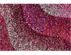 Tapis en vinyle effet mosaique rouge (90 x 60 cm)