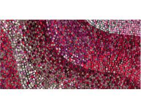 Tapis en vinyle effet mosaique rouge (140 x 70 cm)