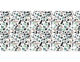 Tapis en vinyle effet mosaique vert (140 x 70 cm)