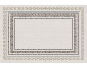 Tapis en vinyle effet tissage beige (90 x 60 cm)