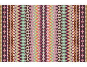 Tapis en vinyle effet tissage rouge multicolore (90 x 60 cm)