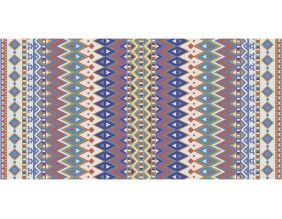 Tapis en vinyle effet tissage violet multicolore (140 x 70 cm)