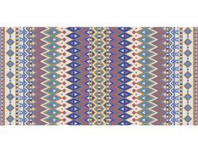 Tapis en vinyle effet tissage violet multicolore (140 x 70 cm)