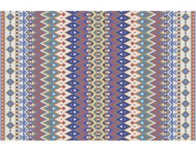 Tapis en vinyle effet tissage violet multicolore (60 x 90 cm)