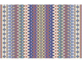 Tapis en vinyle effet tissage violet multicolore (90 x 60 cm)