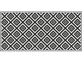 Tapis en vinyle graphique carré (140 x 70 cm)