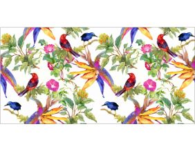 Tapis en vinyle motifs floraux (140 x 70 cm)