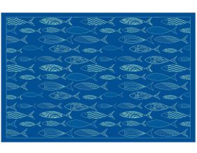 Tapis en vinyle motifs poissons (60 x 40 cm)