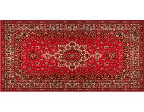 Tapis en vinyle vintage Persan rouge (140 x 70 cm)
