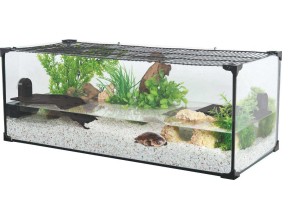 Terrarium pour tortue aquatique Karapas pro 70 litres (Noir)