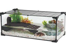 Terrarium pour tortue aquatique Karapas pro 36 litres (Noir)