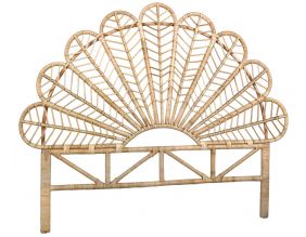 Tête de lit en rotin naturel Sola (Sommier 140 cm)