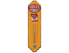 Thermomètre en métal Pub 28 x 6.5 cm (Huiles Renault)