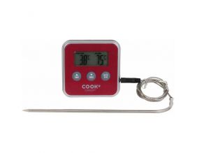 Thermomètre à sonde et minuteur électronique (Bordeaux)