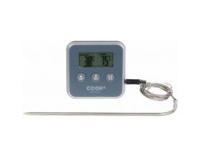 Thermomètre à sonde et minuteur électronique (Gris)