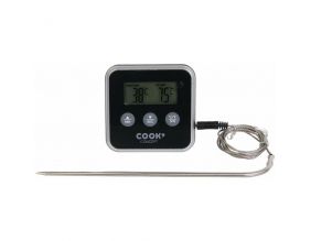 Thermomètre à sonde et minuteur électronique (Noir)