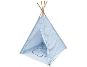 Tipi chambre enfant en tissu et bois (Narval)
