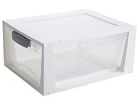 Tiroir de rangement empilable Omega 11L (Blanc)