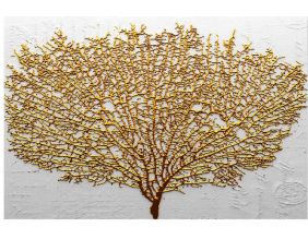 Toile décorative Arbre doré 98 x 68 cm