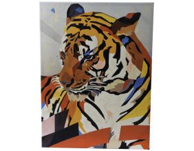 Toile tigre coloré 75 x 100 cm