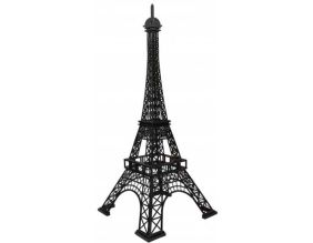 Tour Eiffel décorative en fer noir 110 x 110 x 265 cm