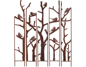 Treillis brise vue en 5 parties Oiseaux (L : 137,5 x 1,5 x 170 cm)