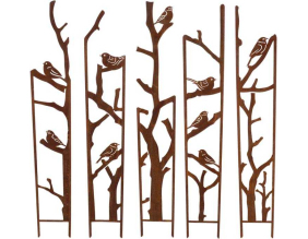 Treillis brise vue en 5 parties Oiseaux (S : 87 x 1,5 x 117,2 cm)
