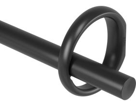 Tringle à rideaux en acier Rod (Noir mat)