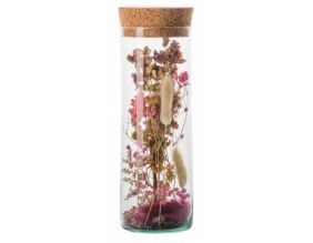 Tube en verre avec fleurs séchées (Lady)