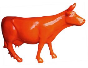 Vache colorée en résine 220 cm
