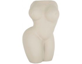 Vase buste de femme en résine Lady (Ivoire)