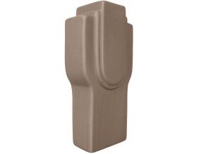 Vase en céramique Art rectangles 23 cm (Taupe)