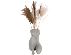 Vase corps de femme en résine Lady (Gris)