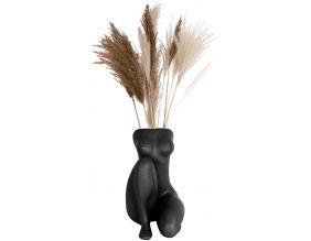 Vase corps de femme en résine Lady (Noir)
