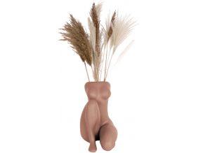 Vase corps de femme en résine Lady (Orange terracotta)