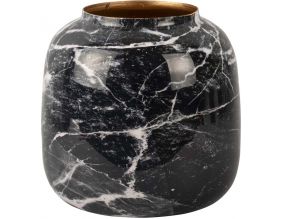 Vase effet marbre Marble sphere 17.5 x 17 cm (Noir)