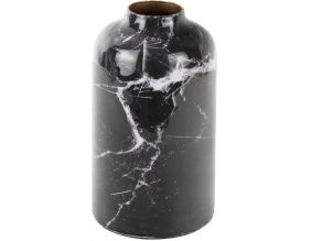 Vase effet marbre Marble straight 9 x 15 cm (Noir)