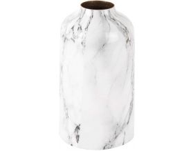 Vase effet marbre Marble straight 9 x 15 cm (Blanc)