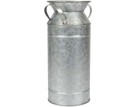 Vase en forme de pot à lait en métal (11 x 10 x 23 cm)