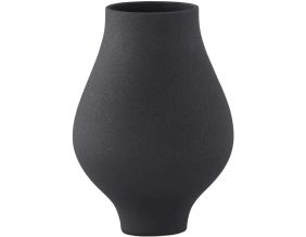 Vase en grès Rellis 10x24 cm (Noir)