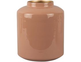 Vase en métal Enamel 19 x 23 cm (Rose pâle)