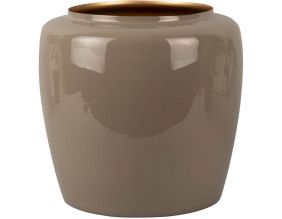 Vase en métal Plant 25 x 23.5 cm (Gris foncé)