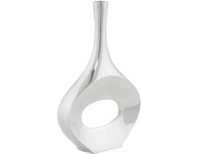 Vase moderne en aluminium poli