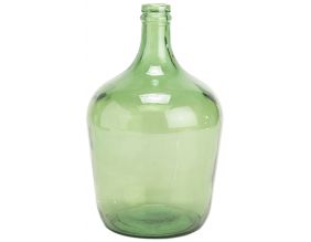 Vase en verre recyclé Dame Jeanne verte 4L