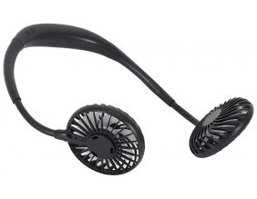 Ventilateur rechargeable tour de cou lumineux (Lot de 2)