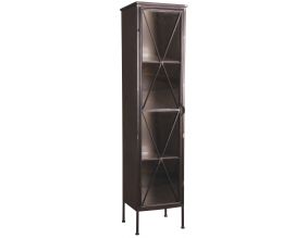 Vitrine 1 porte en métal