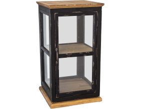 Vitrine rotative en bois 40 x 40 x 74 cm