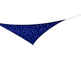 Voile d'ombrage avec leds intégrées Ciel étoilé (Triangulaire 3.6 m)