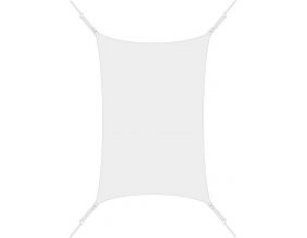 Voile d'ombrage rectangle 3 x 4,5m (Blanc)