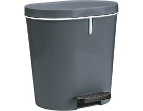 Zamora Poubelle à pédale 8L Zamora (Gris)